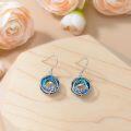 wholesale TOUPOP Sea Turtle/dolphin/seahorse Earrings 925 Sterling Silver Tropical Palm Tree Earrings Blue Crystal Ocean Jewelry Birthday Christmas Gifts For Women -0-3