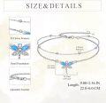 wholesale 925 Sterling Silver Blue Opal Dragonfly Charm Ankle Anklet for Women's Gifts-0-3