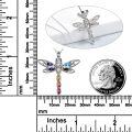 wholesale 925 Sterling Silver Rainbow Crystal Dragonfly Urn Keepsake Memorial Cremation Ashes Locket Necklace s for Women and Girls-0-2