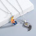 wholesale 925 Sterling Silver Yin Yang Turquoise & Black Onyx Mountain Necklaces for Couples BFF-0-2