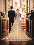 wholesale 14K Gold Butterfly Cross Pendant Necklace 14K Gold  Chain s for Her-0-2