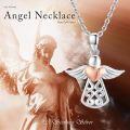 wholesale 925 Sterling Silver Heart Angel Wing Pendant & Chain Jewelry Set for Women Gifts-0-1