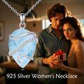 wholesale 925 Sterling Silver Natural Turquoise Gemstone Pendant Necklace with Chain for Women-0-7