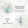 wholesale 925 Sterling Silver Teardrop Moonstone Green Frog Pendant Necklace-0-2