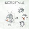 wholesale 925 Sterling Silver Tree of Life with Doe and Fawn Pendant Necklace - Nature Inspired s for Women & Girls-0-2