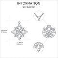 wholesale 925 Sterling Silver Celtic Knot Pendant with Cubic Zirconia Necklaces for Women-0-4