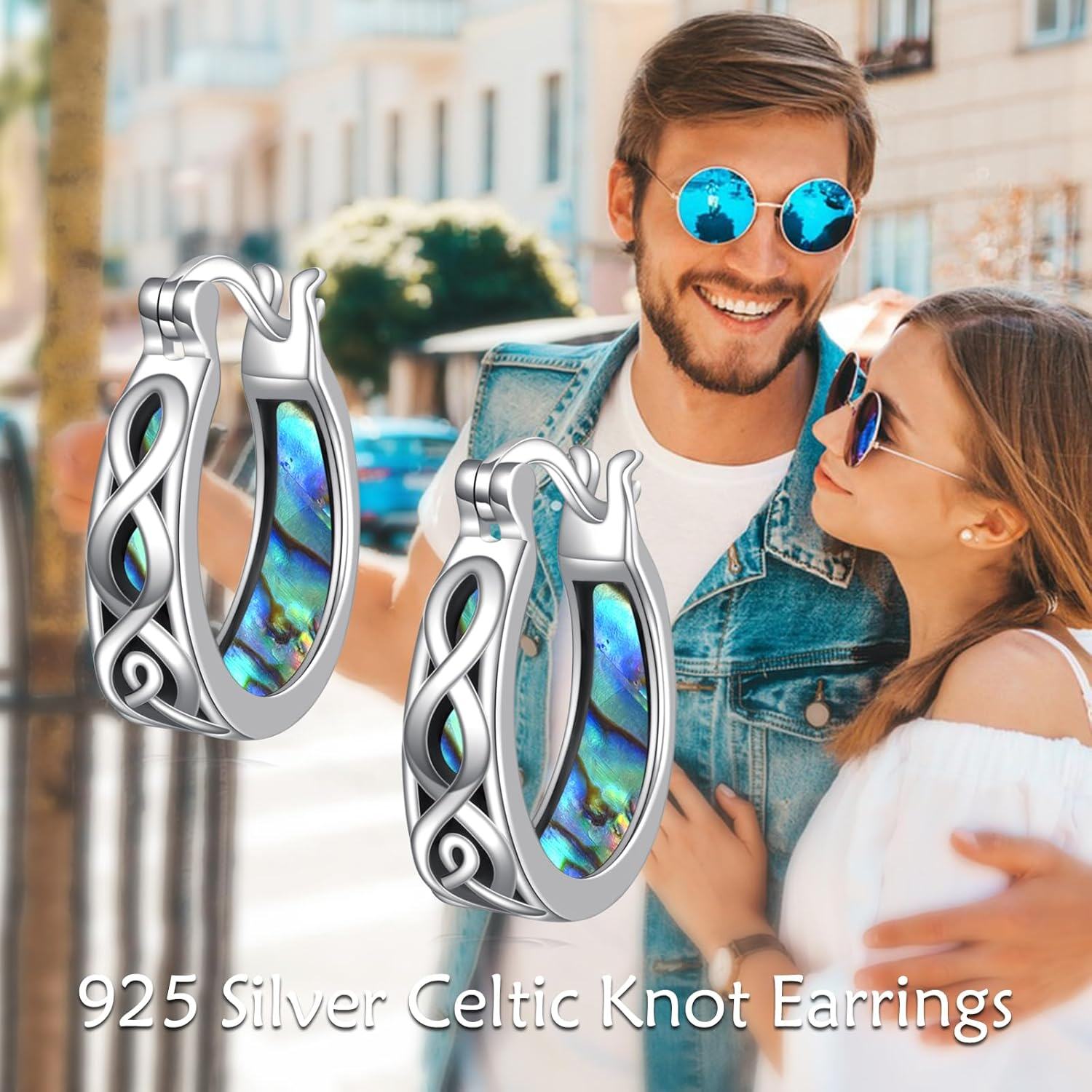 Sterling Silver Hypoallergenic Small Hoop Sun Leaf Triangle Huggie Earrings for Women-0-2