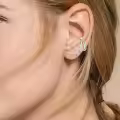 wholesale 925 Sterling Silver Leaf Vine Climbing Ear Cuffs for Women - Elegant Nature Inspired Jewelry-0-1