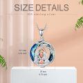 wholesale 925 Sterling Silver Blue Crystal Sisters Pendant Necklace - Best Friend Gifts for Women-0-2