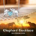 wholesale 925 Sterling Silver Heart-Shaped Love Elephants Pendant Necklaces for Women Girls Gifts Jewelry Sets-0-5