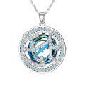 TOUPOP Sterling Silver Crystal Zodiac Necklace Constellation Pendant Gift-0-0