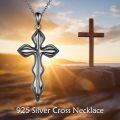 wholesale 925 Sterling Silver Cross Pendant Necklace-0-1