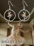 TOUPOP Sterling Silver Crystal Ballerina Dangle Drop Earrings-0-5