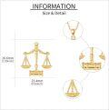 wholesale Gold 925 Sterling Silver Justice Scales & Gavel Pendant Necklace for Lawyers Judges Gifts-0-3
