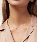wholesale 18K Gold Plated Sterling Silver Dainty Disc Chain Choker Necklace for Women-0-1