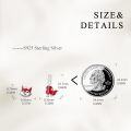 wholesale 925 Sterling Silver Red Fox Stud Earrings - Adorable Animal  for Her-0-3