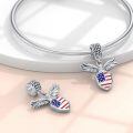 wholesale 925 Sterling Silver American Flag Eagle Shield Pendant Necklace USA  for Women Men-0-1