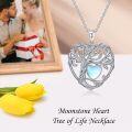 wholesale TOUPOP Moonstone June Birthstone Necklace Sterling Silver Tree Of Life Pendant Necklace Irish Celtic Heart Tree Jewelry Birthday Christmas Gifts For Women Wife Girlfriend -0-3