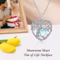 TOUPOP Sterling Silver Moonstone Tree Of Life Pendant Necklace-0-3