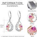 wholesale 925 Sterling Silver Flamingo Teardrop Dangle Earrings for Women Girls Gifts-0-3