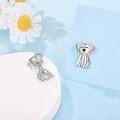wholesale 925 Sterling Silver Cartoon Puppy Stud Earrings - Adorable Animal Jewelry for Girls and Women-0-4