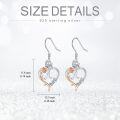 wholesale TOUPOP Rose Heart Earrings For Women Sterling Silver Butterfly Initial A Letter Drop Dangle Earrings Anniversary Birthday Christmas Jewelry Gifts For Her Wife Girlfriend Mom -0-5
