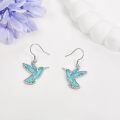 wholesale 925 Sterling Silver Hummingbird Necklace Wholesale Turquoise Inlay-0-38