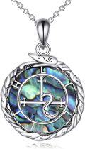wholesale 925 Sterling Silver Abalone Shell Anchor & Cross Pendant Necklace for Women and Men-0-0