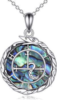wholesale 925 Sterling Silver Abalone Shell Anchor & Cross Pendant Necklace for Women and Men-Religion