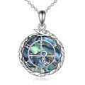 wholesale 925 Sterling Silver Abalone Shell Anchor & Cross Pendant Necklace for Women and Men-0-0