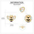 wholesale 14k Gold Bee Earrings Wholesale With Opal Wings-0-4
