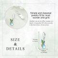 wholesale 925 Sterling Silver Moonstone Green Leaf Drop Earrings for Women-0-4