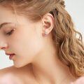 wholesale 925 Sterling Silver Cow Holding Pink Heart Earrings Wholesale For Women Girls-0-5