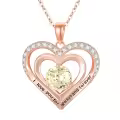 TOUPOP Sterling Silver Birthstone Forever Love Heart Jewelry Gifts-0-0