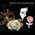 wholesale 925 Sterling Silver Rose & Drama Masks Stud Earrings for Women Gifts-0-1