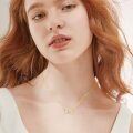 wholesale 14K Gold & CZ Infinity Heart Pendant Necklace for Women - 2-Tone-0-2