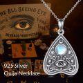 wholesale 925 Sterling Silver Triangle Moonstone Ouija Board Pendant Necklace-0-5