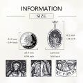 wholesale 925 Sterling Silver Saint Raphael Religious Pendant Necklace-0-3