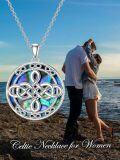 wholesale TOUPOP Celtic Knot Necklace 925 Sterling Silver Infinity Knot Necklace For Women Celtic Jewelry Irish Gifts For Women Girls Birthday Christmas -0-1