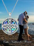 TOUPOP Sterling Silver Celtic Knot Infinity Necklace For Women Irish Jewelry Gift-0-1