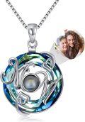 wholesale 925 Sterling Silver Blue Crystal Heart Pendant - Romantic Gift for Her-0-0