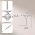 TOUPOP Sterling Silver Birthstone Cross Necklace For Women Fine Jewelry Gifts-0-5