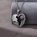 wholesale Skull Necklace For Women 925 Sterling Silver Heart Skeleton Necklace Rose/hand/bat/rib Cage Pendant Goth Gothic Jewelry Halloween Christmas Gifts For Women -0-2