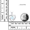 wholesale 925 Sterling Silver Heart Opal Pendant Necklace with Cubic Zirconia Stones for Women - I Love You to the Moon Gift-0-3