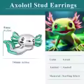 wholesale 925 Sterling Silver Green Fish Stud Earrings Wholesale Minimalist Sea Life Gifts for Women Girls-0-1