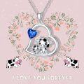 wholesale Sterling Silver Stone Cute Animal Pendant Necklace for Couples Sister Daughter Mother Birthday Gift-0-42