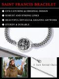 wholesale Sterling Silver St. Francis Bracelet  - Patron Saint of Animals Gift for Men & Women-0-2