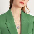 wholesale 925 Sterling Silver Rose Gold Goat Heart Pendant With Abalone Shell And Cubic Zirconia-0-5