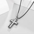 wholesale 925 Sterling Silver Cross Pendant Necklace Wholesale With Clear Stones-0-4