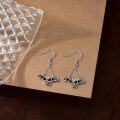 wholesale 925 Sterling Silver Bat Drop Earrings with Red Crystal Accents for Women and Girls-0-2